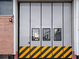 Промышленные ворота Doorhan откатные без нижней направляющей ISG с остеклением 3100x3100